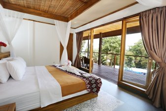 Deluxe Ocean View Cottage Bangka Island Kamer en balkon Deluxe Ocean View Cottage